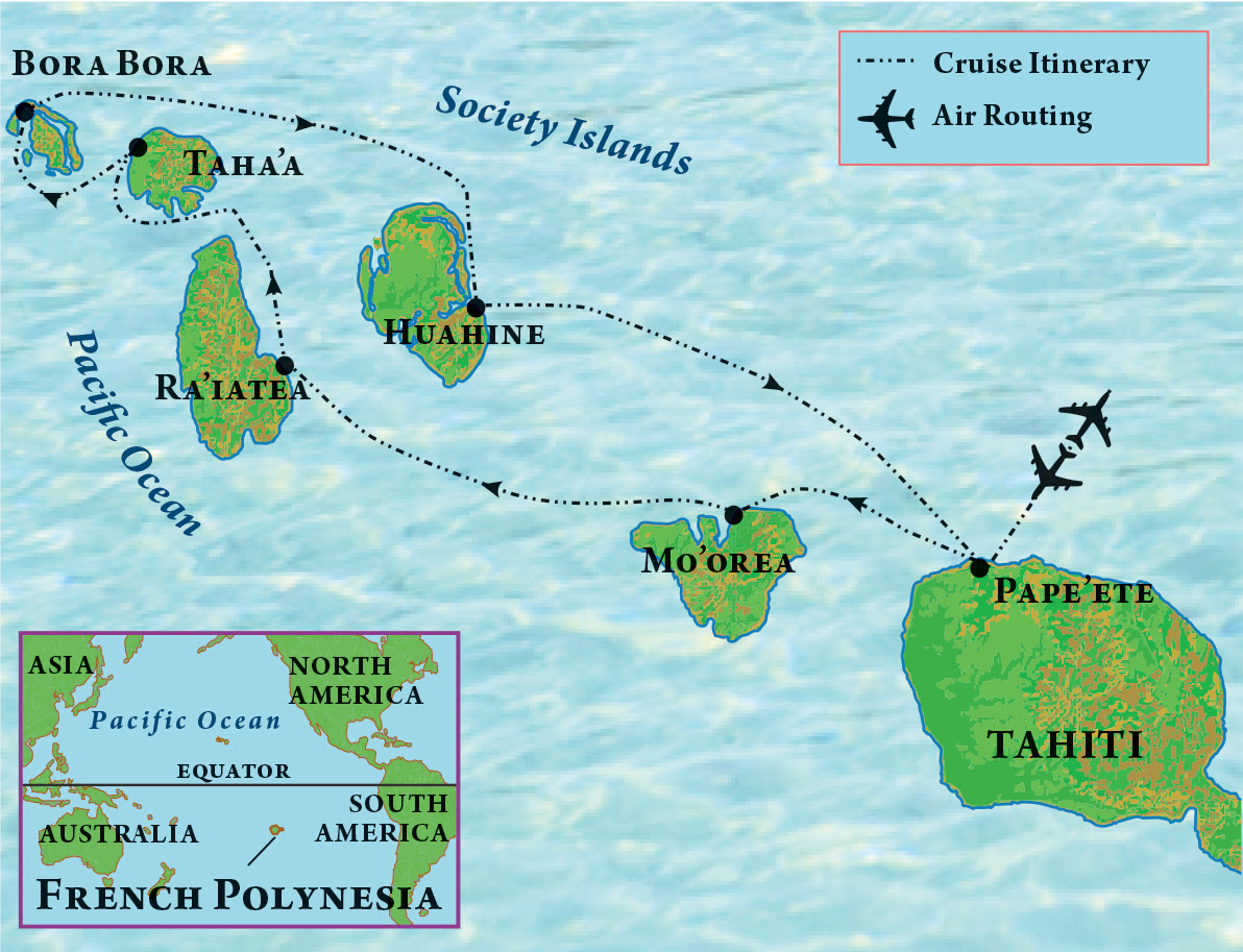 Where Is Tahiti Bora Bora On The Map 